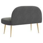vidaXL Banc rembourré avec dossier Gris foncé 110 x 60 x 76 cm