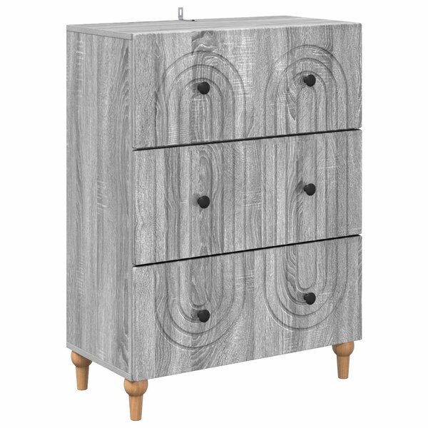 vidaXL Armoire à tiroirs Sonoma gris 66 x 34 5 x 90 cm