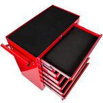Tectake servante d'atelier 7 tiroirs - rouge