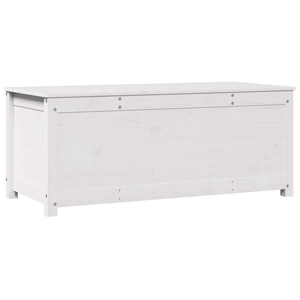 vidaXL Boîte de rangement Blanc 110x50x45 5 cm Bois massif de pin