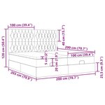 VidaXL Cadre de lit ottoman avec matelas gris foncé 200x200cm tissu