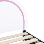 vidaXL Cadre de lit pour enfants avec tête de lit Blanc 80 x 160 cm PU