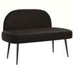 vidaXL Banc rembourré avec dossier Noir 110 x 60 x 76 cm Simili cuir