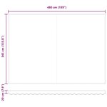 vidaXL Auvent Rétractable Vert et jaune 500 × 350 cm tissu