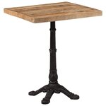 vidaXL Table de bistro 60x60x77 cm Bois de manguier brut