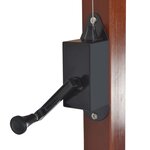 vidaXL Parasol de jardin en porte-à-faux avec mât en bois taupe