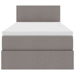 vidaXL Lit avec rangement et matelas avec stockage Taupe 90 x 190 cm