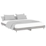vidaXL Cadre de lit sonoma gris 140x200 cm bois d'ingénierie