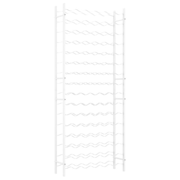 vidaXL Casier à bouteilles pour 96 bouteilles Blanc Métal