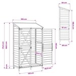 vidaXL Abri de jardin Blanc 106 x 56 x 176 5 cm Bois de Sapin Massif