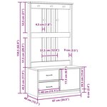 vidaXL Portemanteau SANDNES blanc 87x40x159 5 cm bois massif pin
