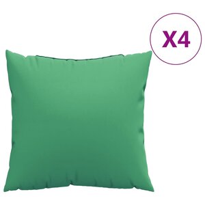 vidaXL Coussins de canapé lot de 4 vert 50x50 cm tissu