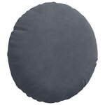 vidaXL Coussins de siège 2 Pièces Gris foncé Ø 40 x 13 cm Velours