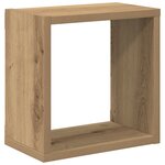 vidaXL Étagères Murales Chêne Artisan MDF avec placage 26 x 15 x 26 cm