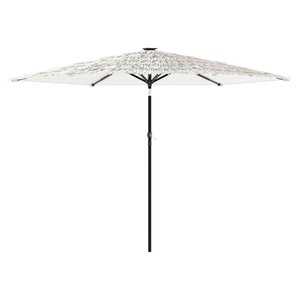 vidaXL Parasol de jardin avec mât en acier blanc 288x288x225 cm