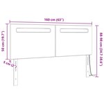 vidaXL Tête de lit LED Noir 160 cm Cuir synthétique