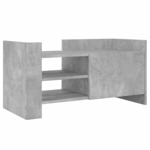 vidaXL Meuble TV gris béton 80x35x40 cm bois d'ingénierie
