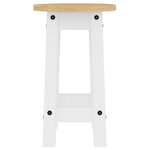 vidaXL Tabourets de bar lot de 2 blanc bois massif de pin