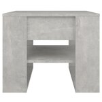 vidaXL Table basse gris béton 55 5x55x45 cm bois d'ingénierie