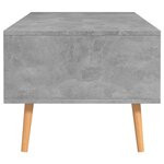 vidaXL Table basse Gris béton 100x49 5x43 cm Bois d'ingénierie