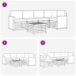 vidaXL Ensemble de canapés d'extérieur 5 pc Naturel
