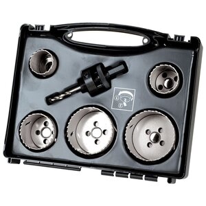 Wolfcraft jeu de scie cloche 6 pièces electricity and sanitary 3764000