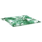 vidaXL Coussins de chaise lot de 2 motif de feuilles 50x50x4 cm tissu