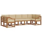 vidaXL Ensemble de canapés d'extérieur 7 pc Naturel et Beige