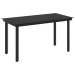 vidaXL Ensemble de salle à manger pour jardin 5 pc Noir et blanc crème