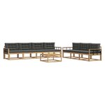 vidaXL Ensemble de canapés d'extérieur 7 pc Blanc et anthracite
