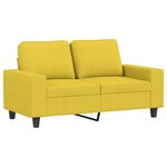 vidaXL Ensemble de canapés 4 Pièces jaune clair tissu
