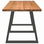 vidaXL Table à manger marron clair 280x80x74 cm rectangulaire