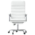 vidaXL Fauteuil de massage inclinable de bureau Blanc Similicuir