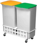 Chariot DURABIN SQUARE TROLLEY DUO 40, blanc DURABLE