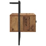 vidaXL Cabinet de chevet avec tiroir 2 Pièces Bois ancien 35 x 30 x 51 cm