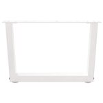 vidaXL Pieds de table basse en forme de V  2 pièces  blanc  60 x (30-31 3) cm  acier