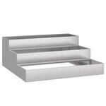 vidaXL jardinière 3 niveaux 90x90x35 cm en Acier Corten