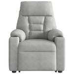 vidaXL Fauteuil inclinable électrique gris clair tissu microfibre
