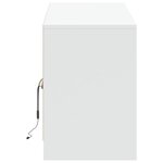 vidaXL Meuble TV avec LED blanc 139 5x34x50 cm bois d'ingénierie