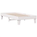 vidaXL Lit bibliothèque sans matelas blanc 90x200cm bois de pin massif