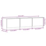 vidaXL Meuble TV avec LED 165 x 34 x 40 cm Chêne Sonoma