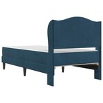 vidaXL Cadre de lit avec tête de lit Bleu 90 x 190 cm Velours