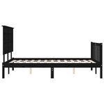 vidaXL Cadre de lit sans matelas noir 200x200 cm bois massif de pin