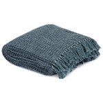 vidaXL Couverture en coton 125 x 150 cm Bleu indigo