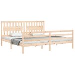 vidaXL Cadre de lit sans matelas 200x200 cm bois massif