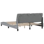 vidaXL Cadre de lit avec LED sans matelas gris clair 160x200 cm tissu