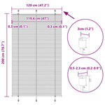 vidaXL Store plissé blanc 120x200cm largeur du tissu 119 4cm polyester