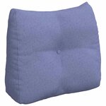 vidaXL Coussin de Dos Bleu denim 60 x 24 x 50 cm tissu