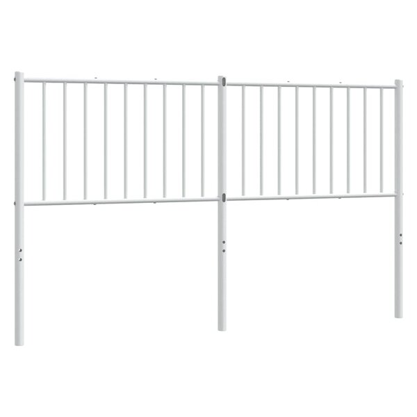 vidaXL Tête de lit de remplacement métal blanc 150 cm
