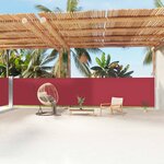 vidaXL Auvent latéral rétractable Rouge 160x1200 cm